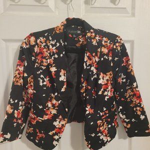 Forever 21 Multi Floral Blazer Size M